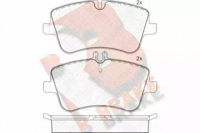 R BRAKE rb1369 -  Комплект тормозных колодок, дисковый тормоз